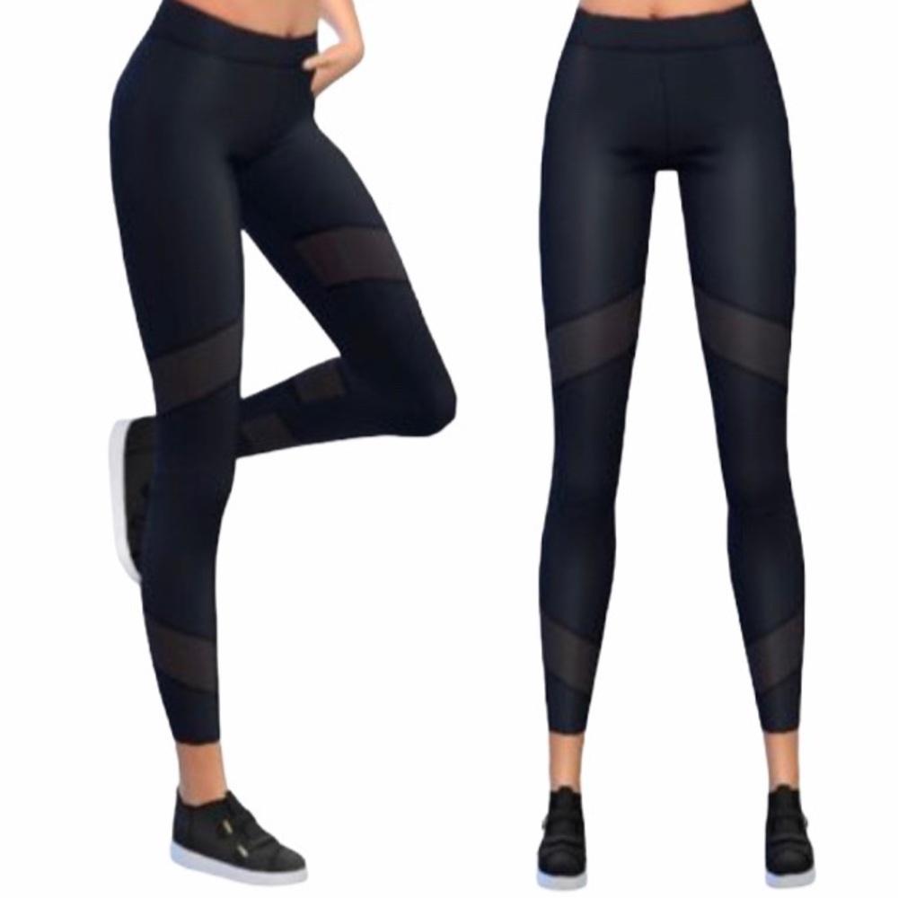 Workout Empire Core Black Mesh Leggings
